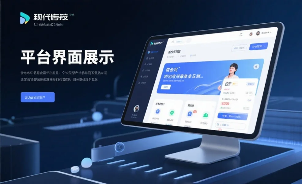 现代化平台界面展示,用户轻松浏览和操作,体现高科技与便捷性